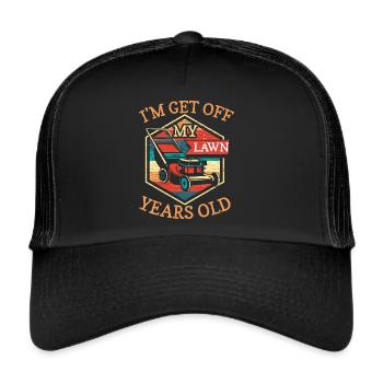 Landschaftsgärtner Landschaftsbau Rasenmähen Mähen - Trucker Cap - Schwarz/Schwarz - Vorne