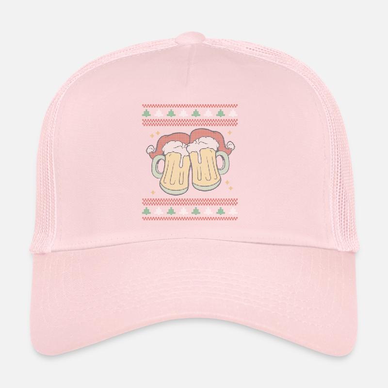 Weizenbier Weißbier mit Weihnachtsmütze Outfit Trucker Cap