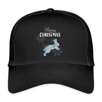 Hoppy Christmas Rabbit Rabbit Snowflake - Casquette trucker  - noir/noir - Devant