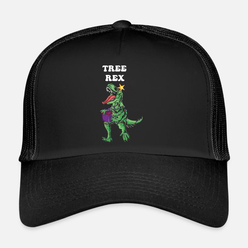 Décembre Dinosaur Tree Raptor Noël Casquette trucker 