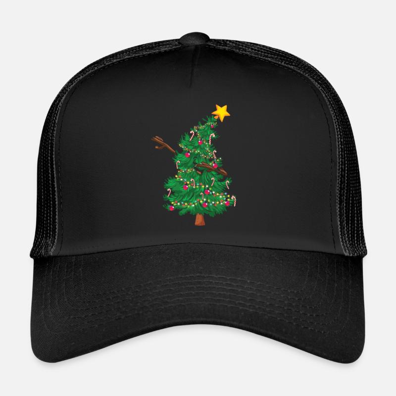 December Christmas Dab Dabbing Tree Love Christmas - Trucker Cap - Schwarz/Schwarz