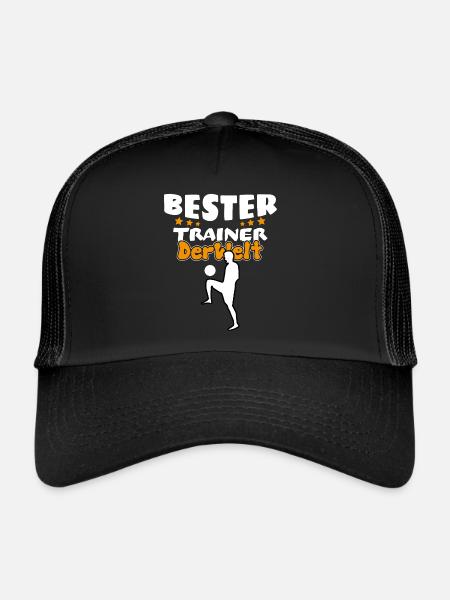 Bester Trainer der Welt - Trucker Cap - Schwarz/Schwarz
