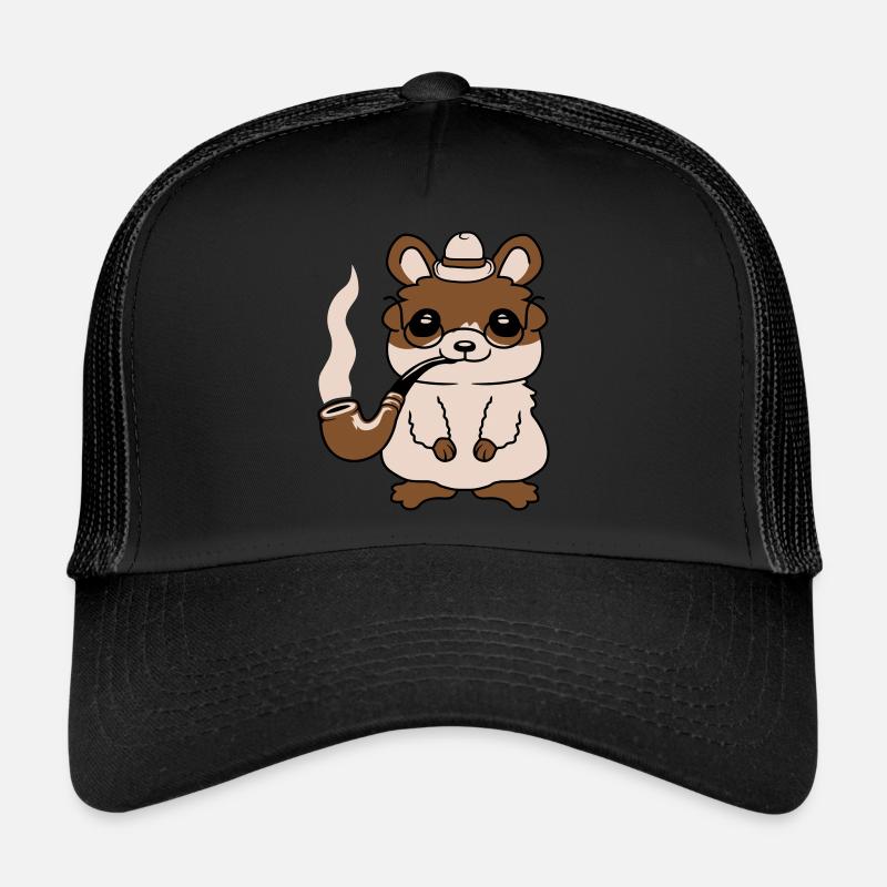 Herr Hamster raucht Pfeife Trucker Cap