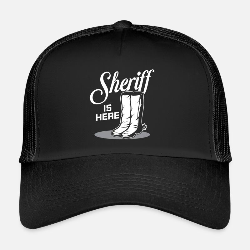 Sheriff est Sheriff Boots Sheriffstar Pistol ici Casquette trucker 