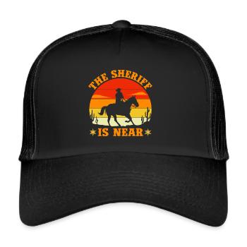 Cowboy Sheriff Pistols Sheriff Star Western - Casquette trucker  - noir/noir - Devant