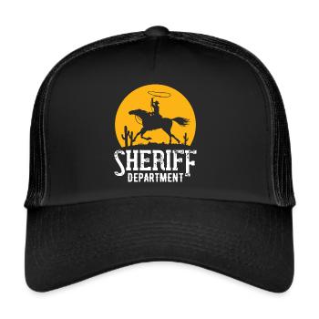 Cowboy Sheriff Lasso Sheriff Star Pistols - Casquette trucker  - noir/noir - Devant