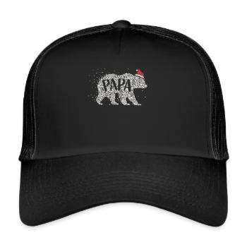 Papa Santa Hat Chapeau de Noël - Casquette trucker  - noir/noir - Devant