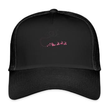 Weihnachtszeit Winterzeit Weihnachtsoutfit Advent - Trucker Cap - Schwarz/Schwarz - Vorne