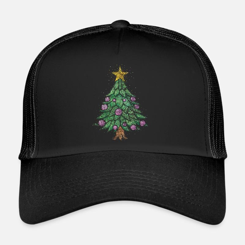 Tannenbaum Heiligabend Weihnachtsbaum Christbaum - Trucker Cap - Schwarz/Schwarz