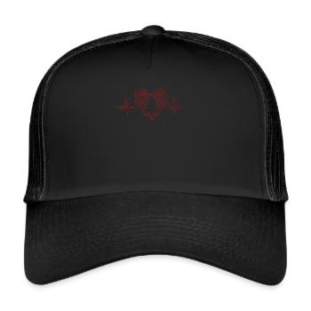 Weihnachtsbaum Weihnachtsfeier Wichteln Christmas - Trucker Cap - Schwarz/Schwarz - Vorne