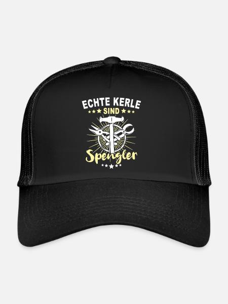 Spengler Beruf Bauspengler Sprüche - Trucker Cap - Schwarz/Schwarz