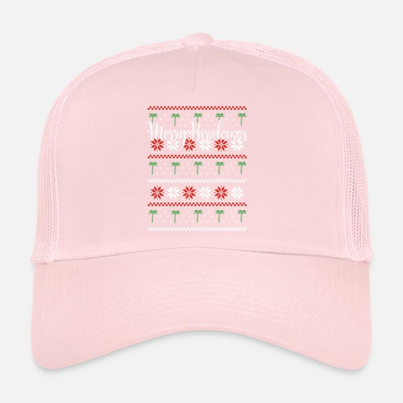 Merry Beachmas Palm Beach Nordic Patterns Trucker Cap