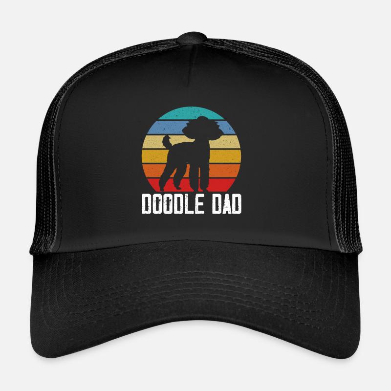 Doodle Dad Goldendoodle Hund Lover Welpe Pfote Liebe - Trucker Cap - Schwarz/Schwarz