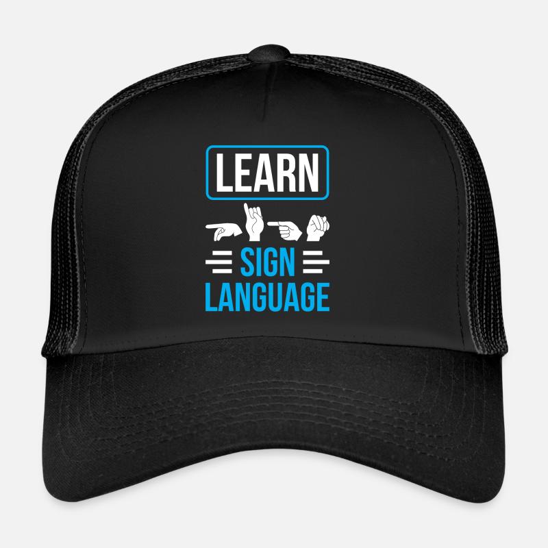 Gebärdensprache Lernen Gestik Gebärden Awareness Trucker Cap