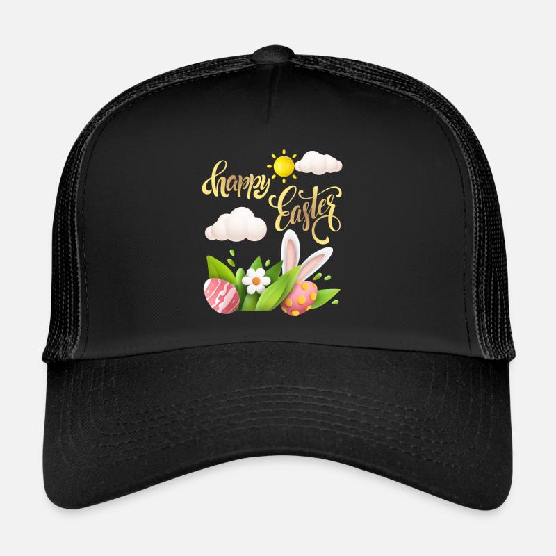 Happy-Easter Calligraphy, Easter Egg, Happy Easter Trucker Cap
