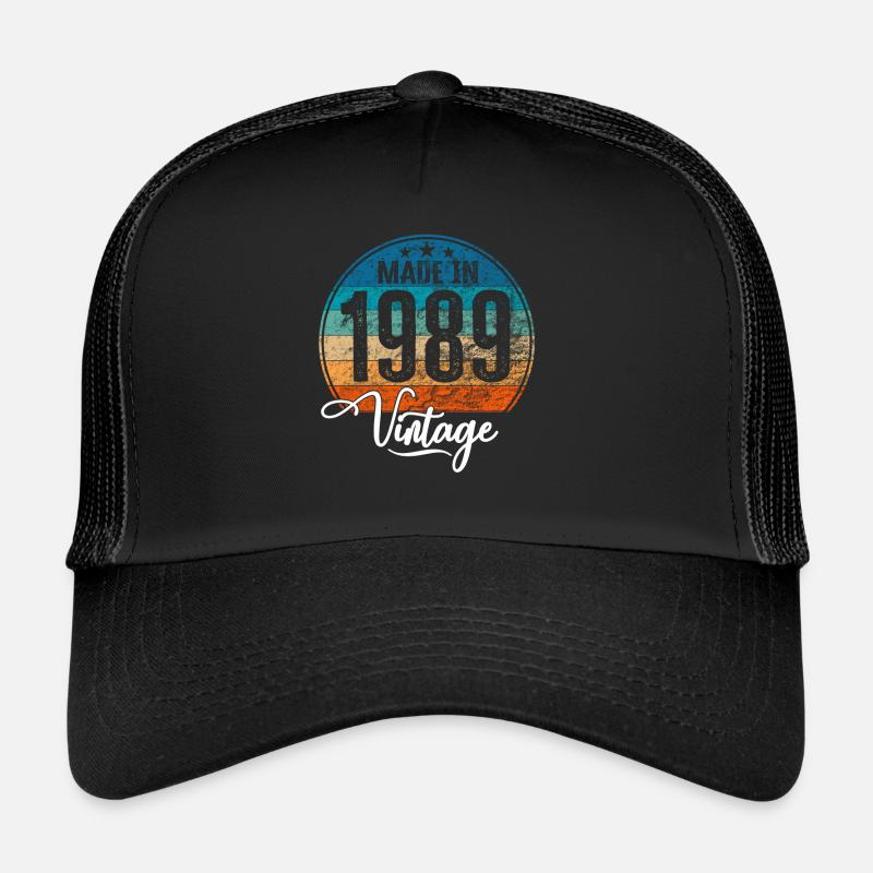 Millésime Fabriqué en 1989 Année de naissance 1989 Anniversaire Casquette trucker 