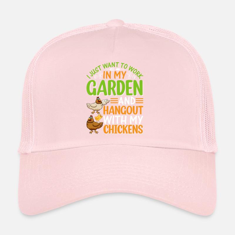 Jardinage de poulet jardinier de jardin drôle de poulet lo Casquette trucker 