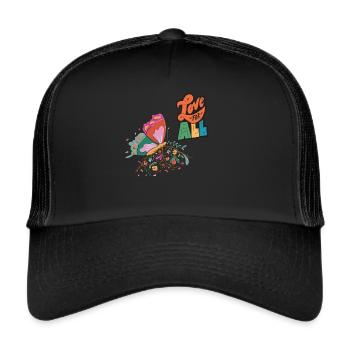 Butterfly Motivation Papillons mignons - Casquette trucker  - noir/noir - Devant