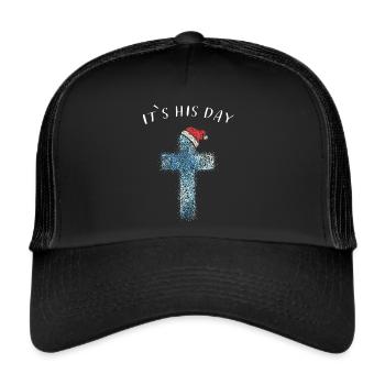Heiligabend Christlich Kirche Glaube Gott Nikolaus - Trucker Cap - Schwarz/Schwarz - Vorne