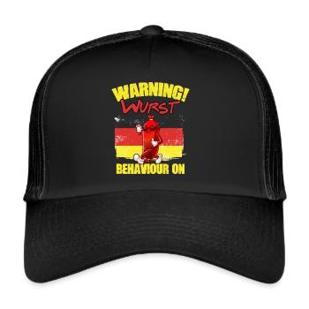 Funny German sausage sausage humor for a - Trucker Cap - black/black - Front