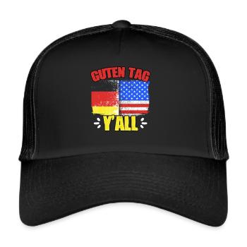 Bonjour à tous Drôle de salutation allemande pour - Casquette trucker  - noir/noir - Devant