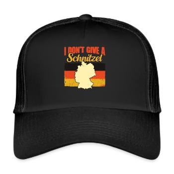 Je ne donne pas un schnitzel drôle allemand allemand - Casquette trucker  - noir/noir - Devant