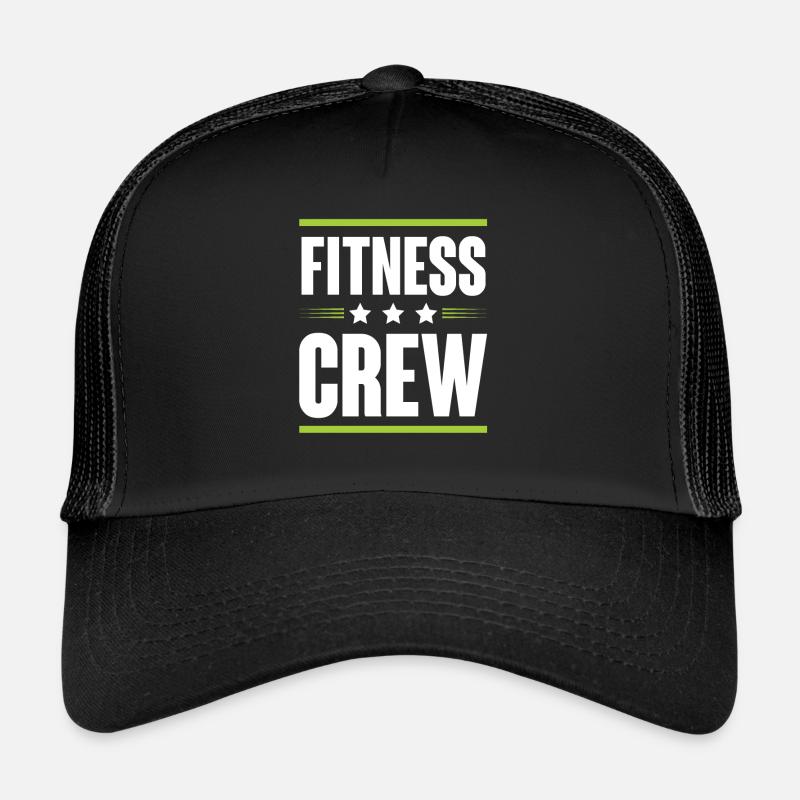 Fitness Crew - Trucker Cap - Schwarz/Schwarz
