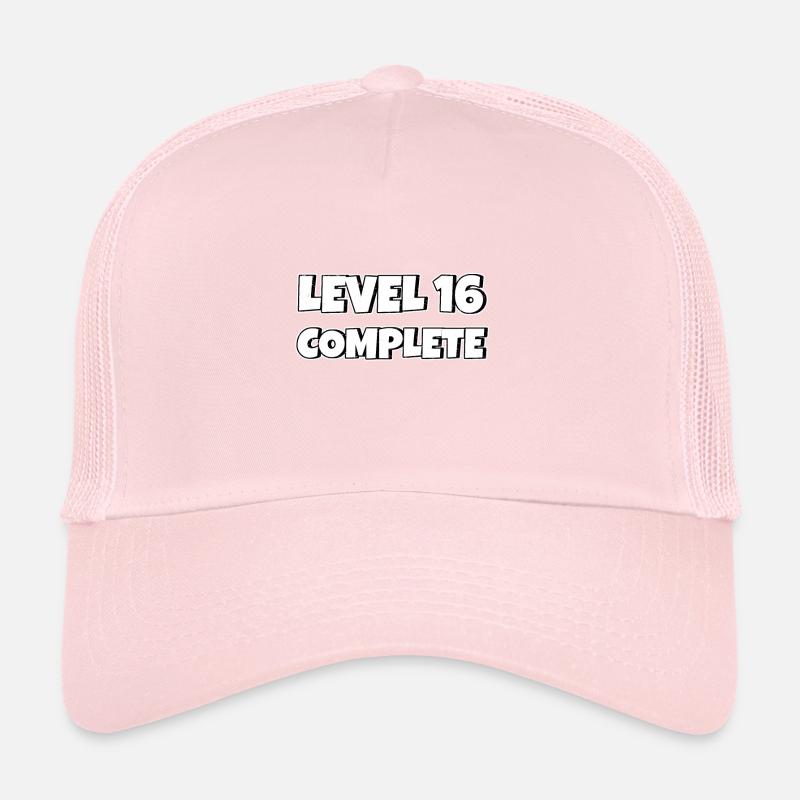 Level 16 Complete Birthday Gift 16 Years Trucker Cap