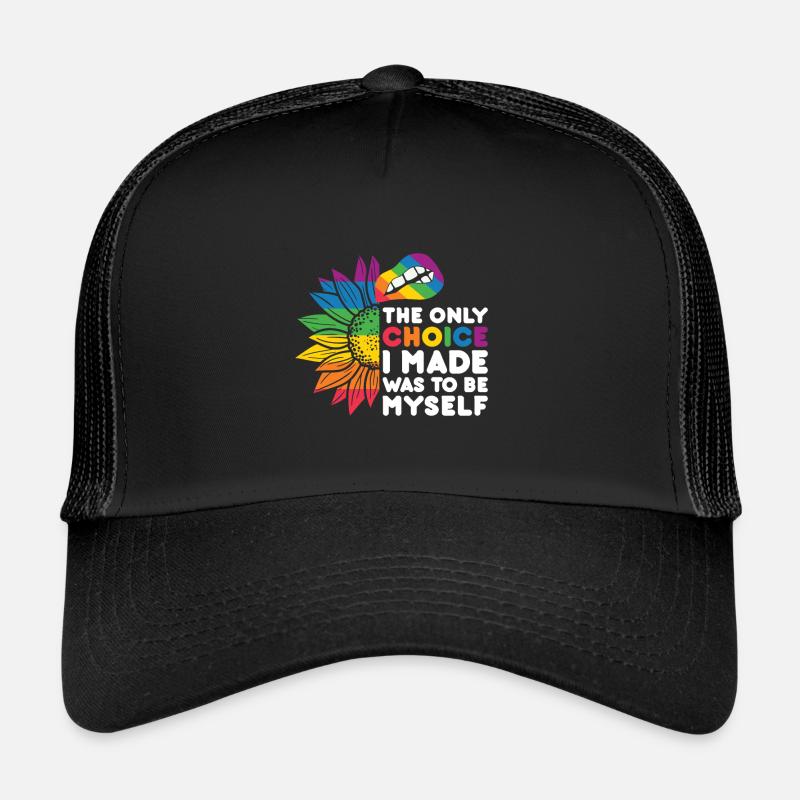 LGBT Human Human Rainbow Gift Idea - Trucker Cap - black/black