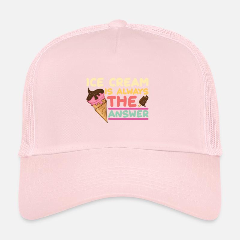 Ice cream logo Summer Soft Ice Cream Gift Idea Trucker Cap