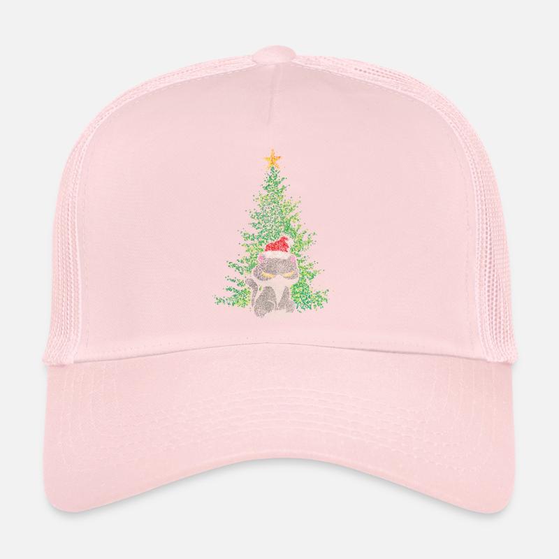 Chat Chats de Noël Grouch Arbre de Noël Casquette trucker 