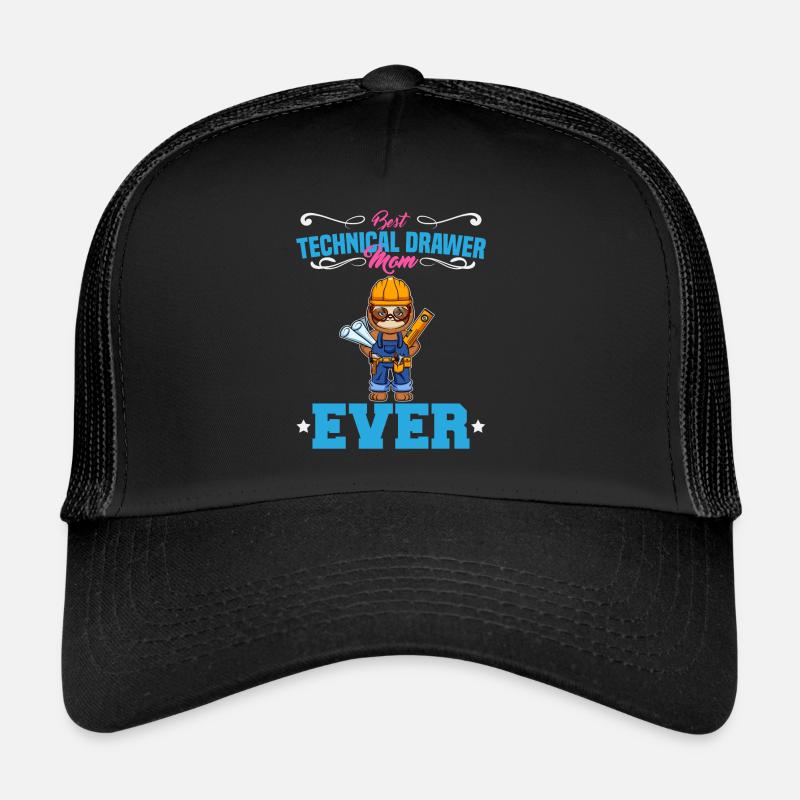 Best Technical Drawer Mom Ever Funny Archtect Gift Trucker Cap