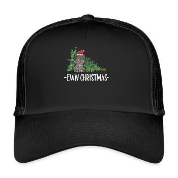 Anti Christmas Christmas Grouch Cats Christmas - Trucker Cap - black/black - Front