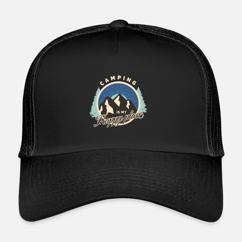 Camping - Camping is my Happy place Trucker Cap