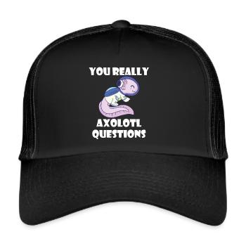 Astronaute Axolotl Drôle de galaxie-Système solaire-Ra - Casquette trucker  - noir/noir - Devant