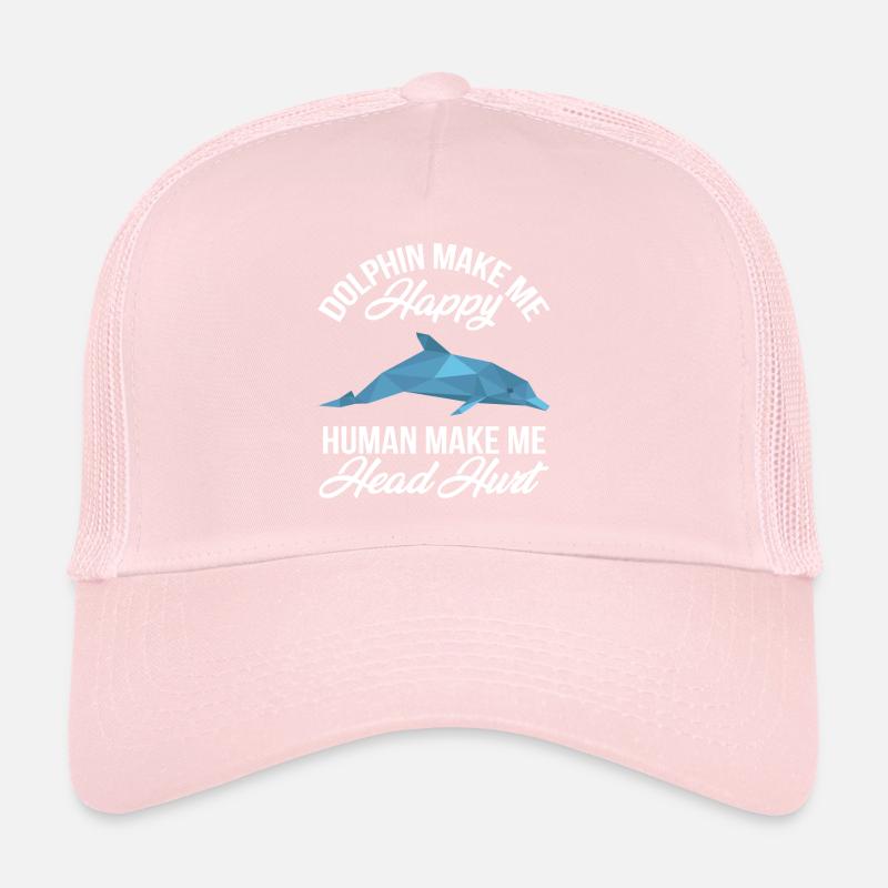 Dolphin Luck Whale Dolphins Underwater World Ocean Trucker Cap