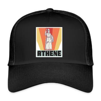 Athéna Grèce Dieu Mythologie grecque - Casquette trucker  - noir/noir - Devant