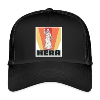 Héra Grèce Dieu Mythologie grecque Anti - Casquette trucker  - noir/noir - Devant