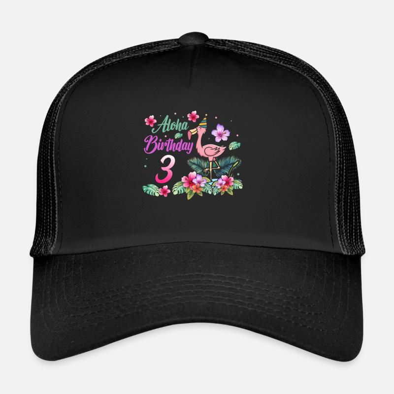 Aloha Geburtstag 3 Flamingo Vogel 3. Geburtstag Trucker Cap