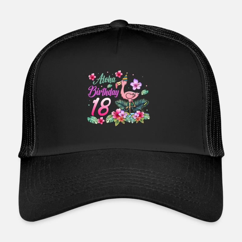 Aloha Geburtstag 18 Flamingo Vogel 18. Geburtstag Trucker Cap