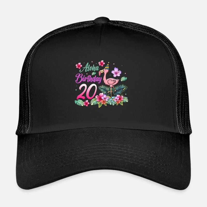 Aloha Geburtstag 20 Flamingo Vogel 20. Geburtstag Trucker Cap