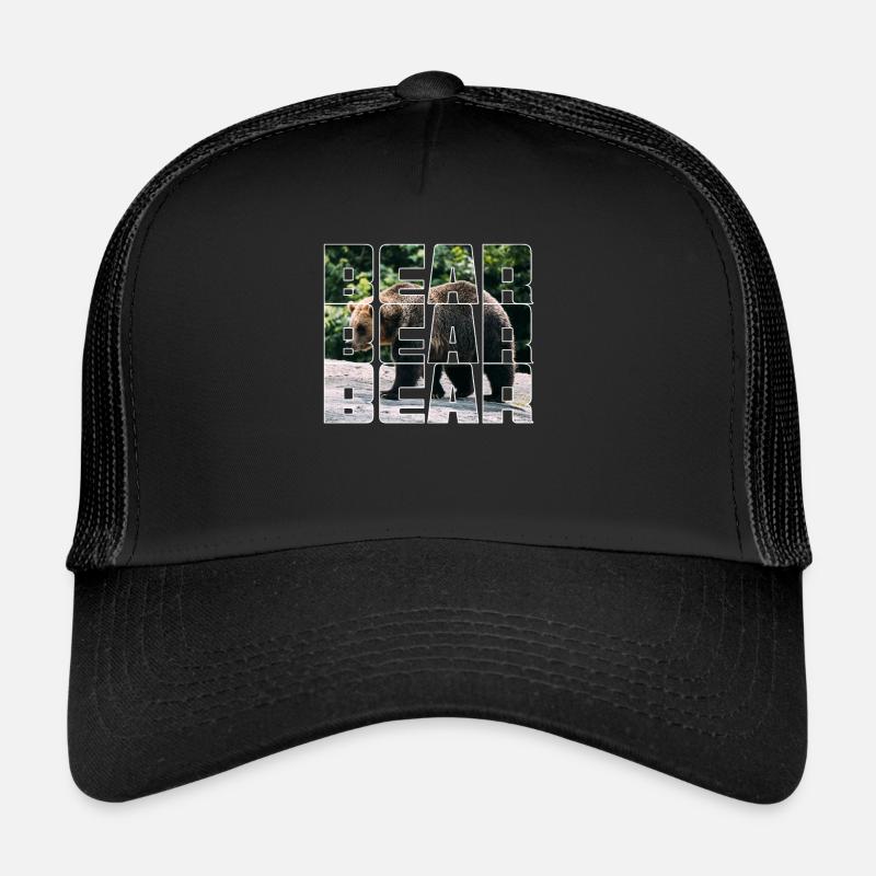 Bär - Trucker Cap - Schwarz/Schwarz
