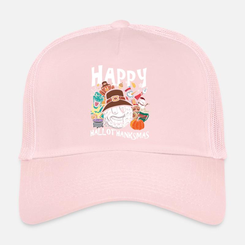Hallothanksmas Golf Halloween Noël Casquette trucker 