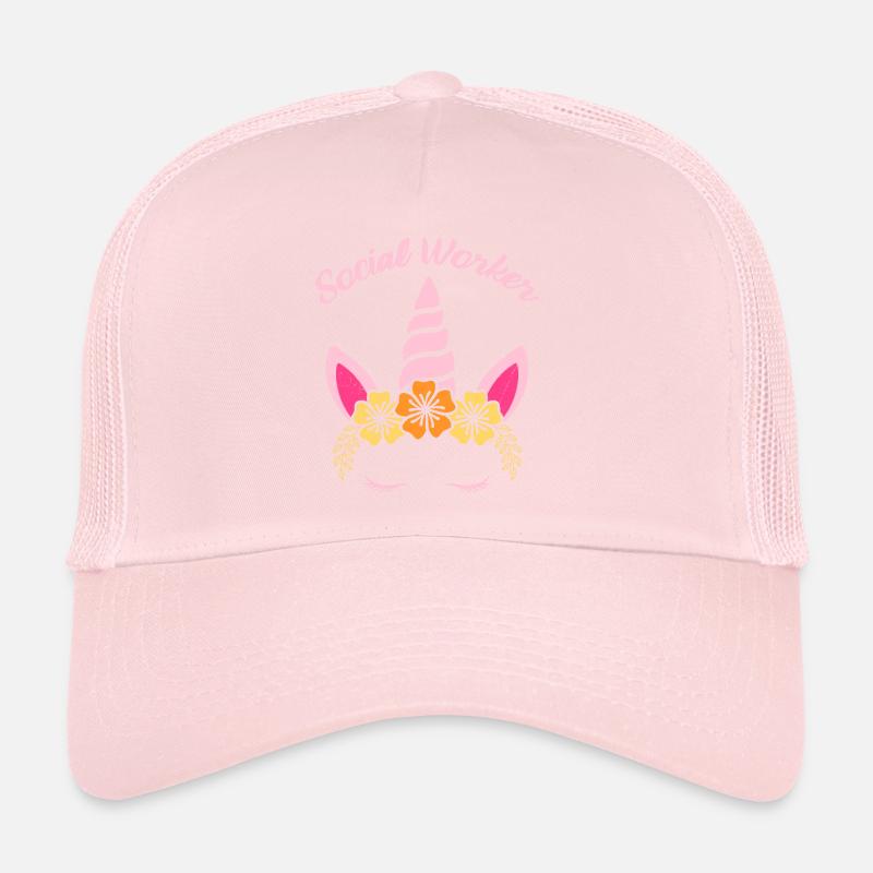 Licorne Je suis travailleuse sociale Casquette trucker 