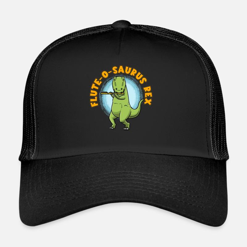 Flûte-o-saurus Rex T-Rex Flûte dinosaure - Casquette trucker  - noir/noir