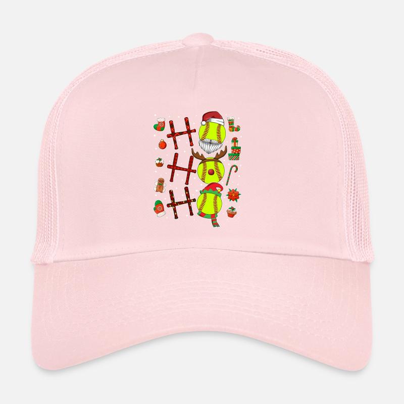 Softball Christmas Softball Player Xmas Party Gift Trucker Cap
