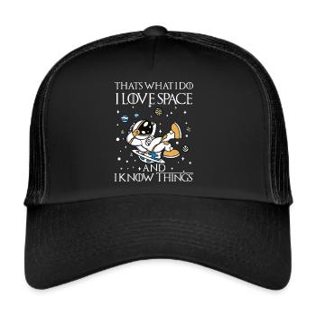 Space Planets Solar System Galaxy Milky Way - Trucker Cap - black/black - Front