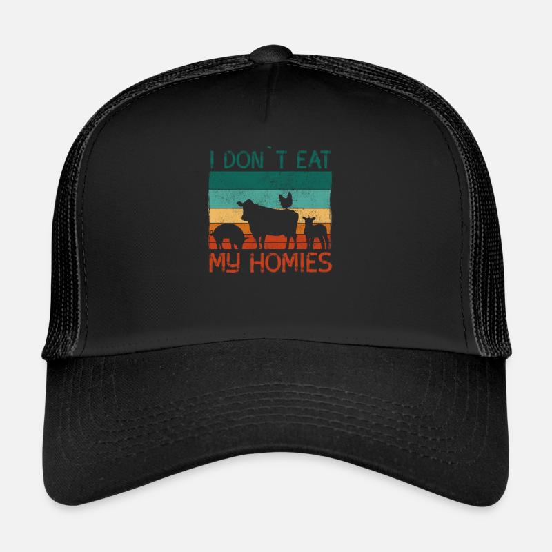 Drôle de végétalien disant pas d’animaux Casquette trucker 