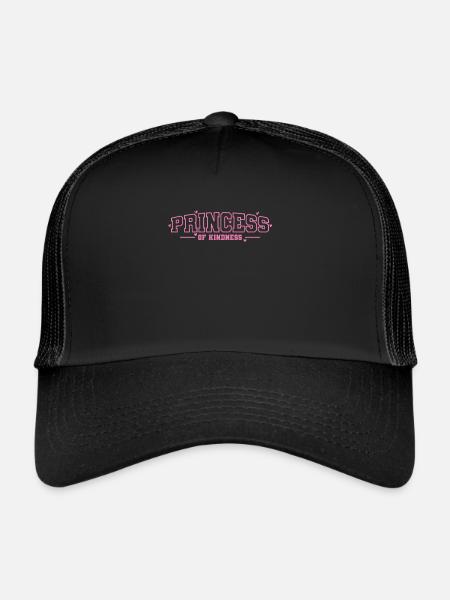 Princesse de la gentillesse mignonne fille mignonne - Casquette trucker  - noir/noir - Devant