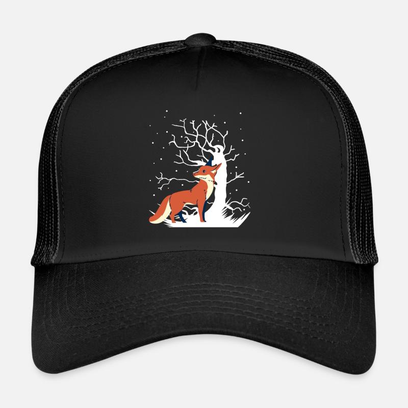 Fuchs Xmas Waldtiere Schnee Weihnachtsgeschenk Trucker Cap